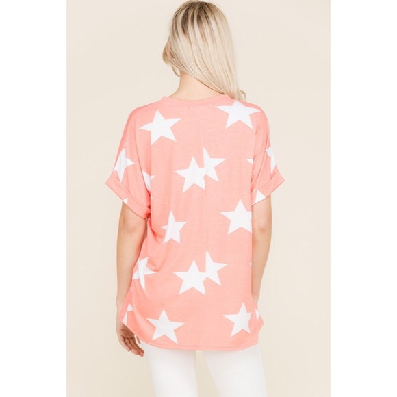 Star print orange top - Picture 5 of 6